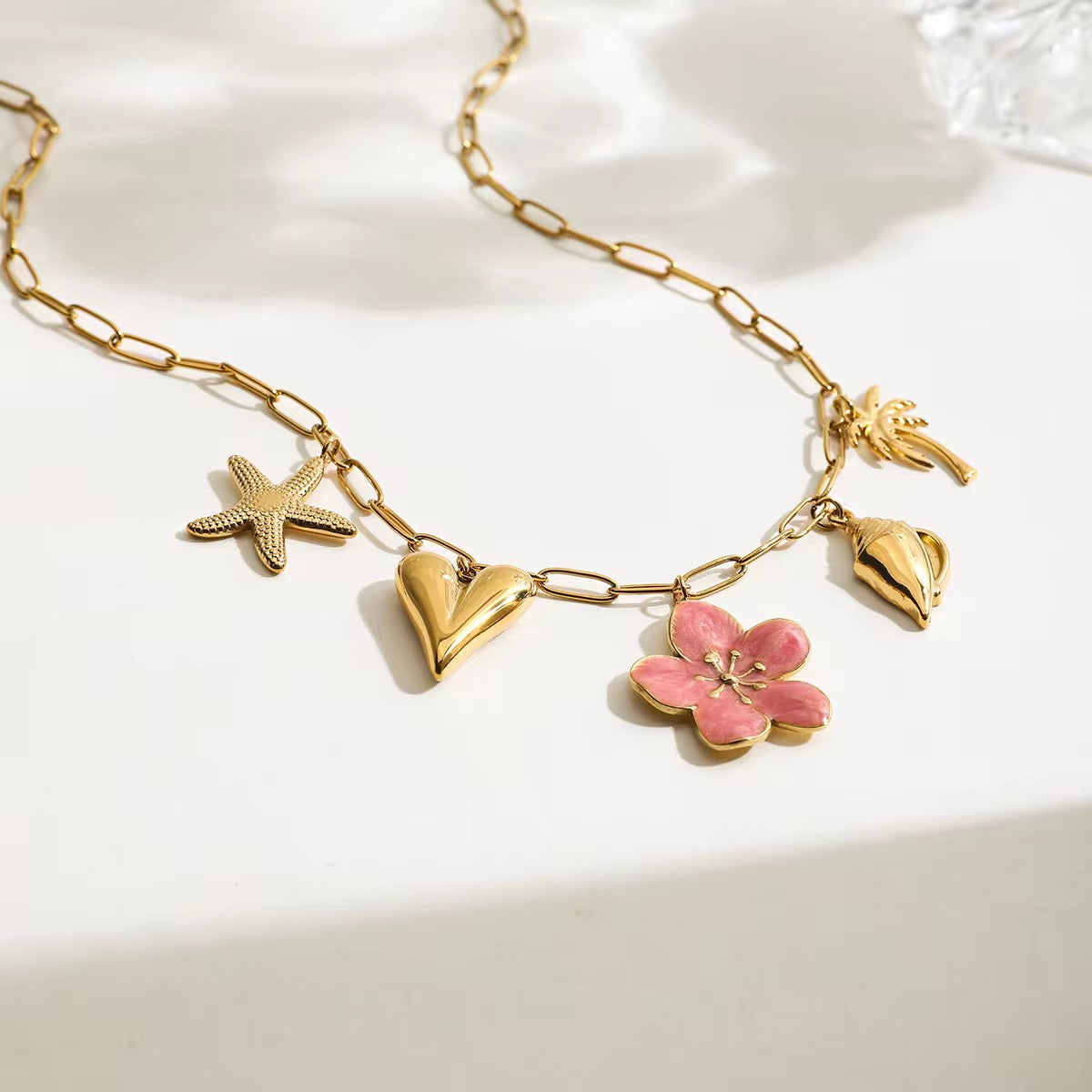 Hibiscus Charm Necklace