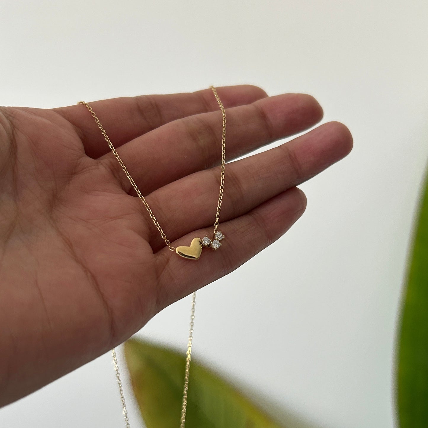 Dainty CZ Heart Chain