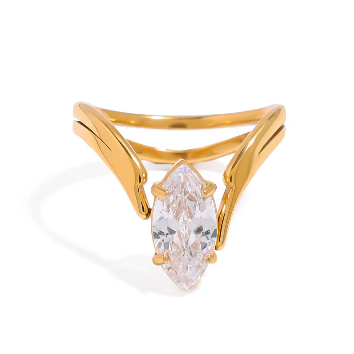 Marquee Solitaire Ring(size 6)
