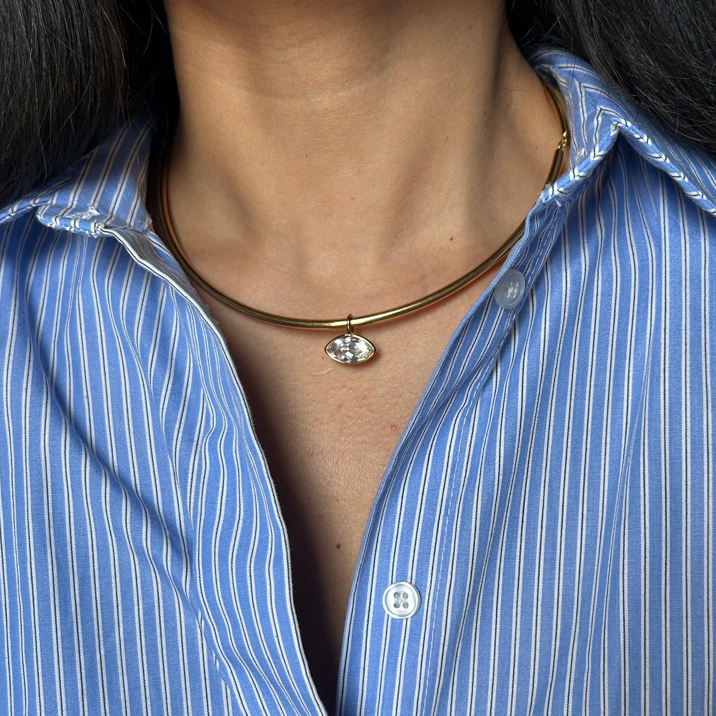Bezel Collar Necklace