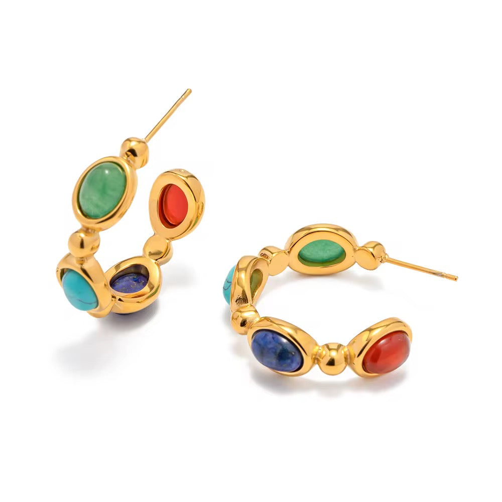 Multi Gem Earrings