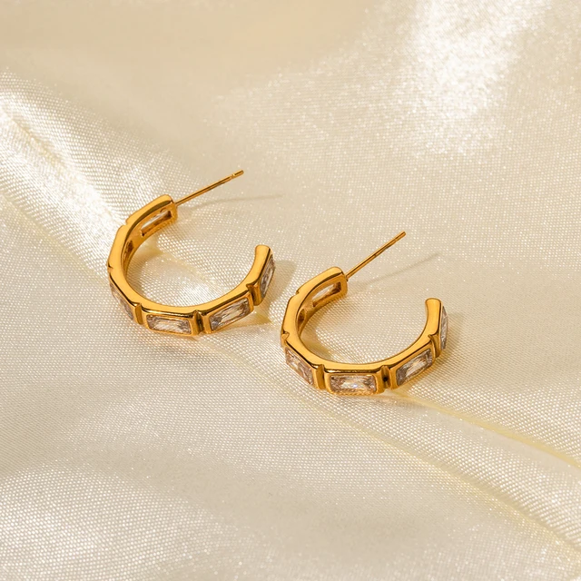 Square Zirconia Earrings