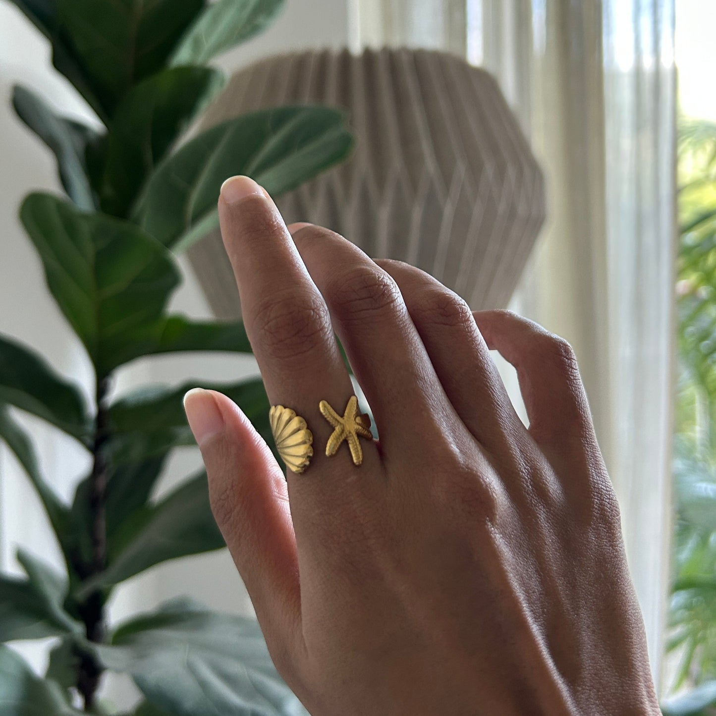 Starfish Shell Ring