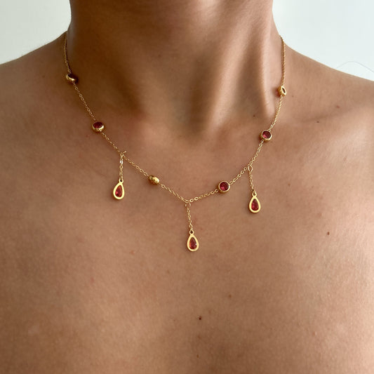 Ruby Drops Chain