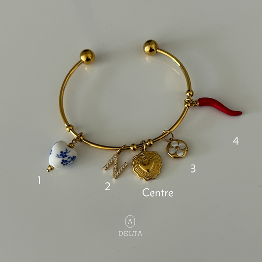 Bangle Multi Charm Bracelet