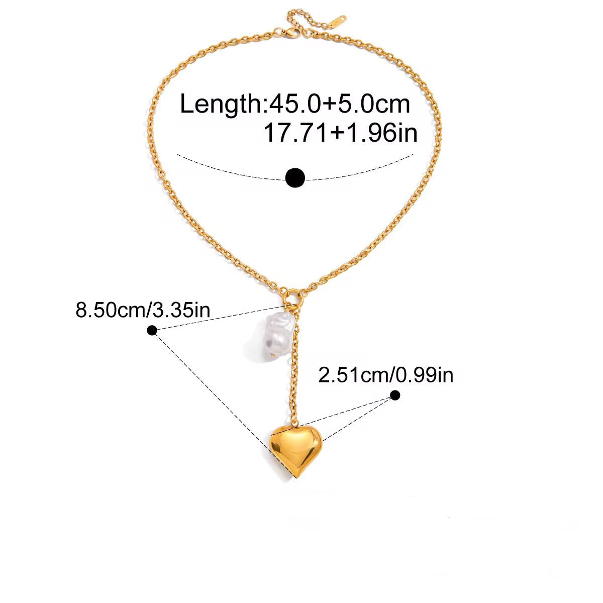 Chunky Heart Y Chain