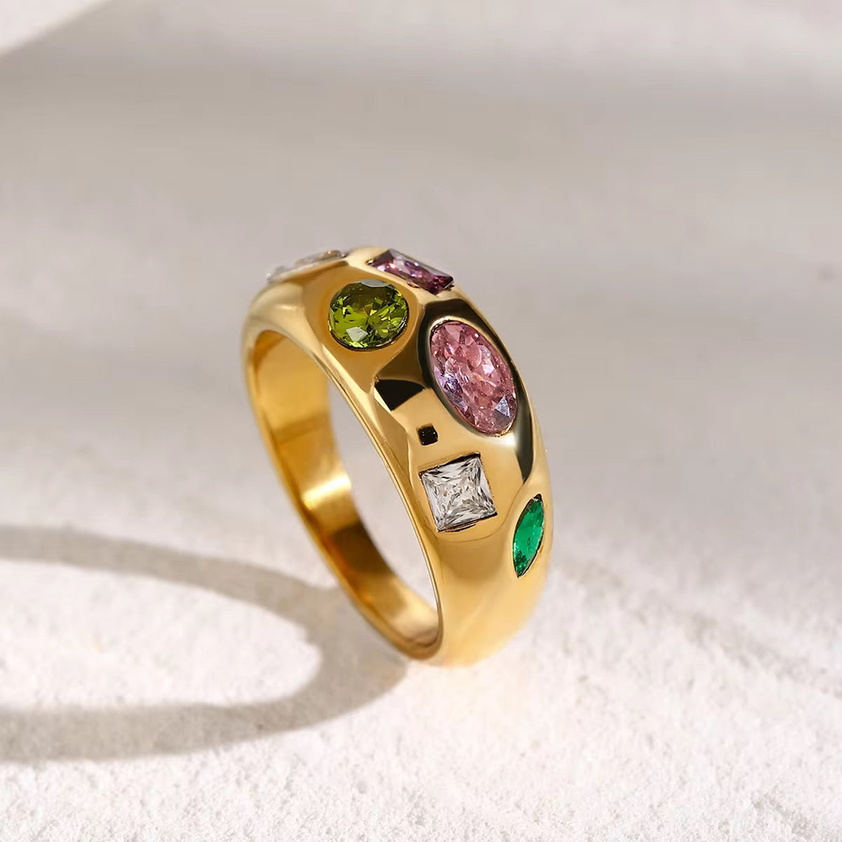 Colourful Gold Ring