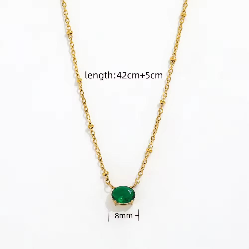 Oval Emerald Chain
