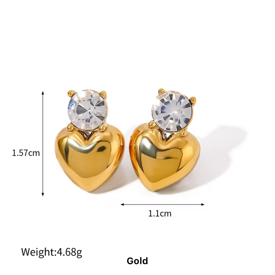 Diamond Heart Earrings