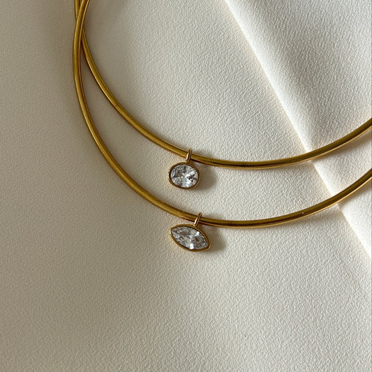 Bezel Collar Necklace
