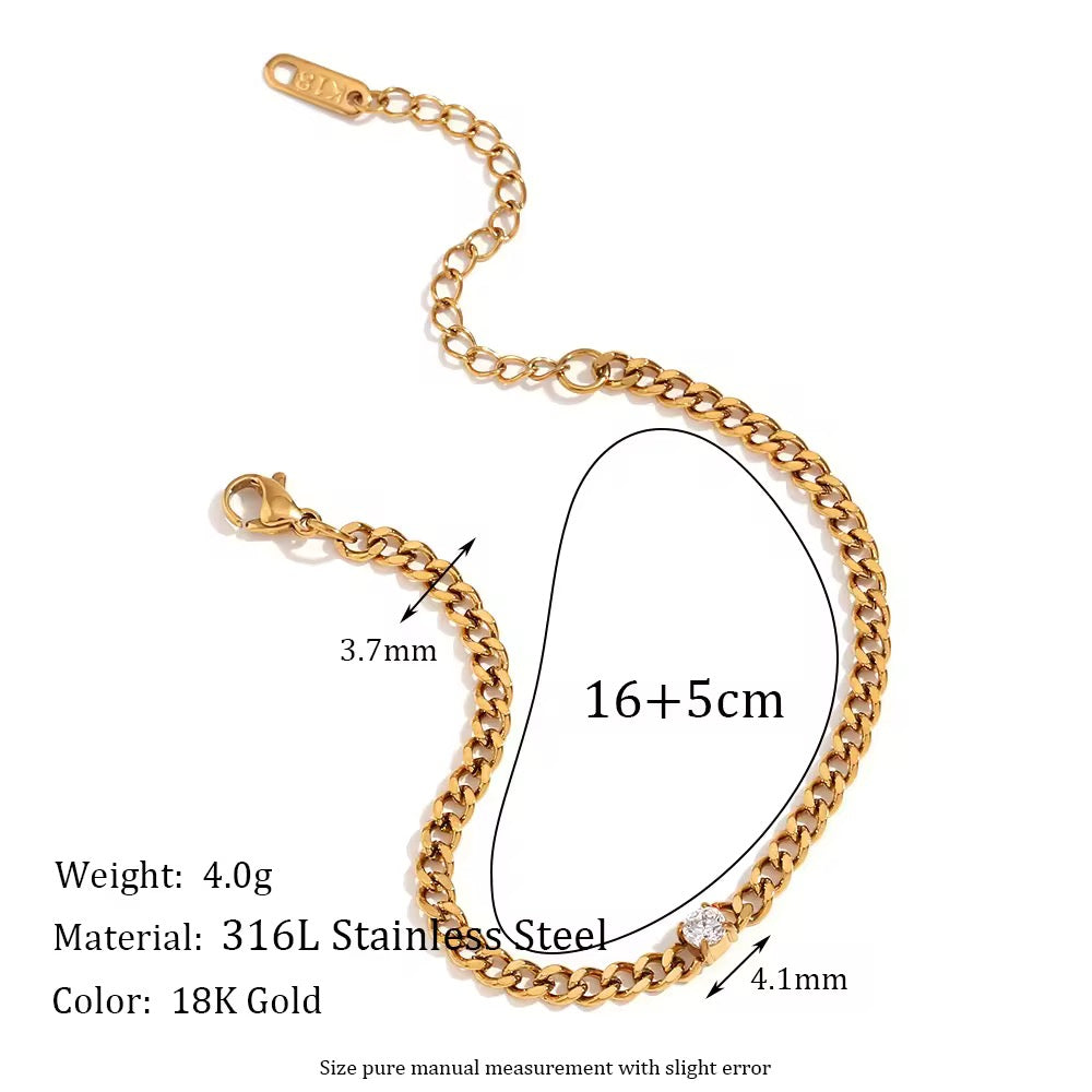 Minimal Cuban Bracelet