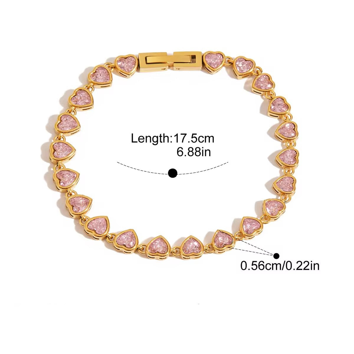 Pink Tennis Bracelet