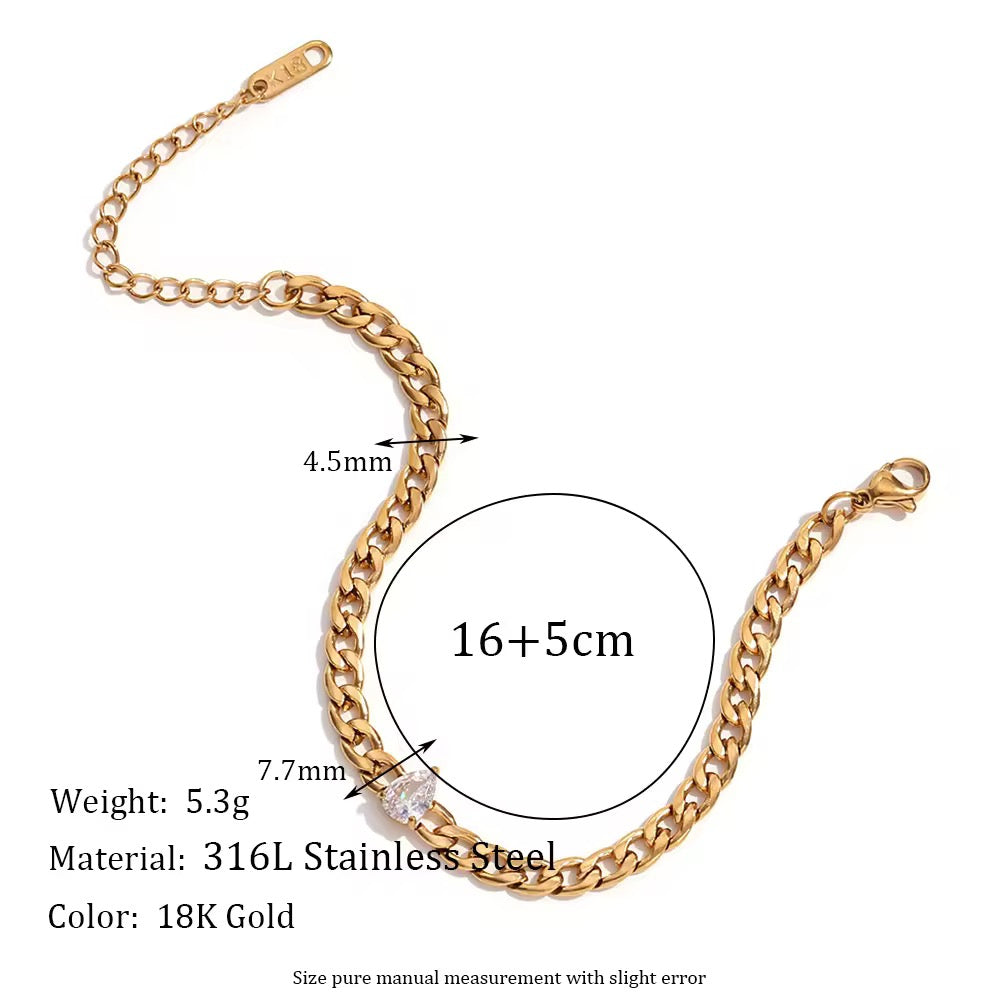 Minimal Cuban Bracelet