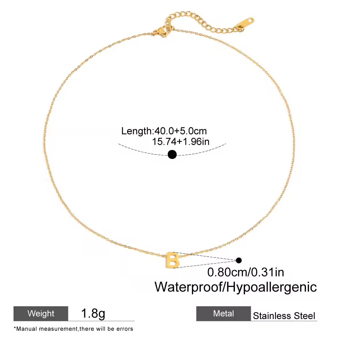 Everyday Letter Chain(Gold)