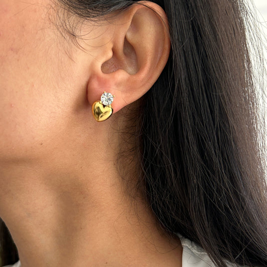 Diamond Heart Earrings