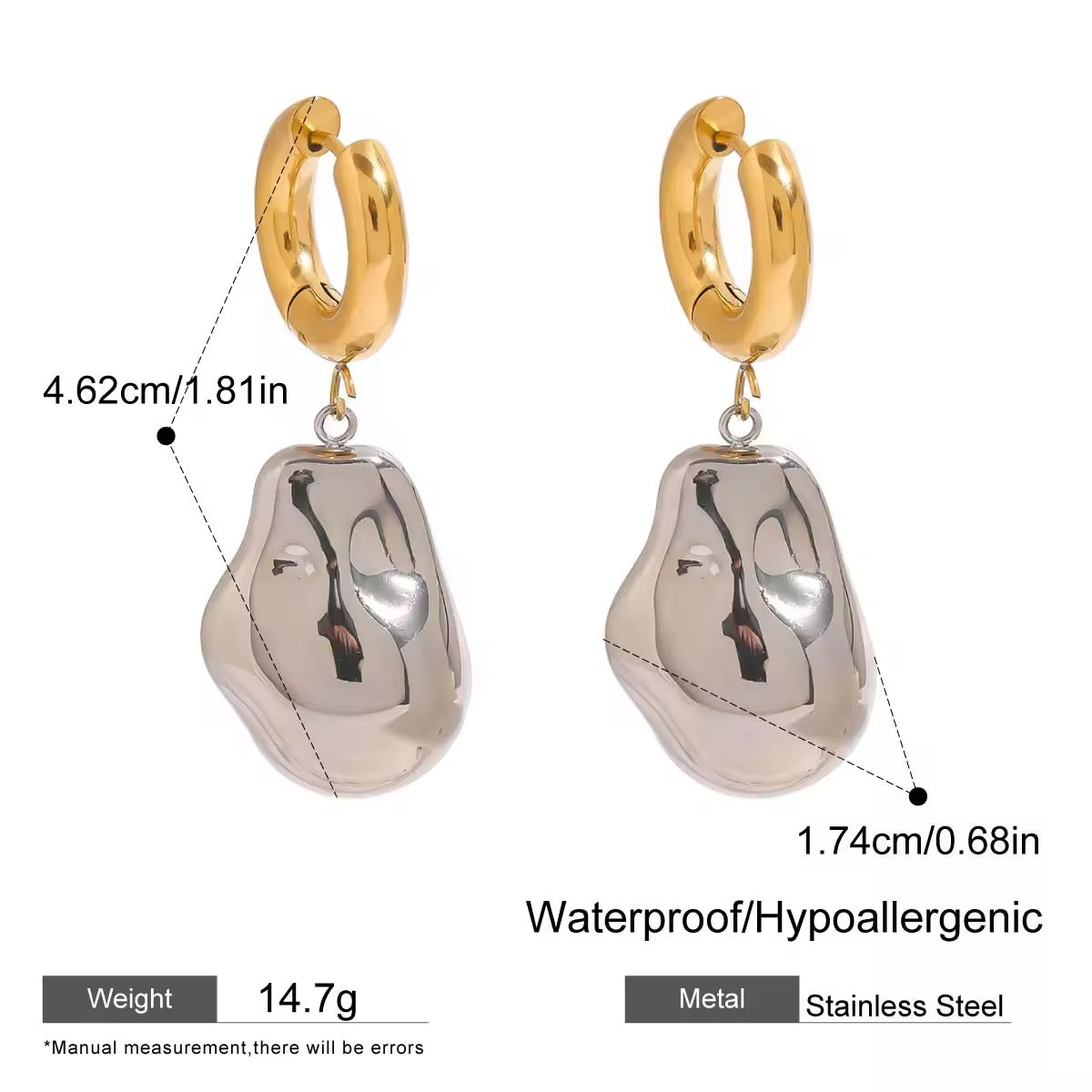 Baroque Steel Earrings