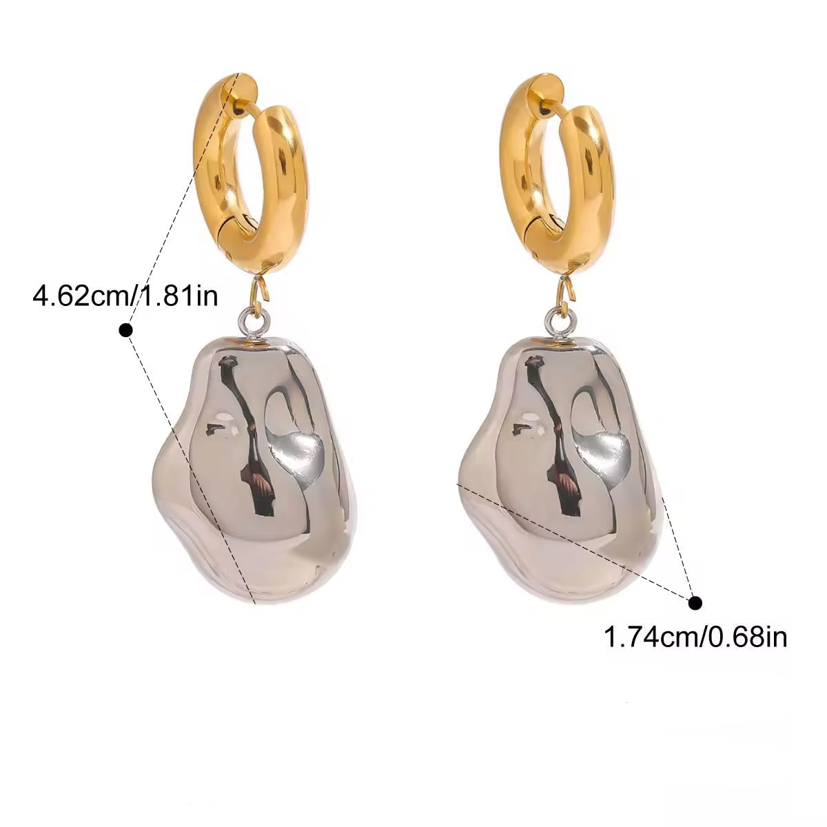 Baroque Steel Earrings
