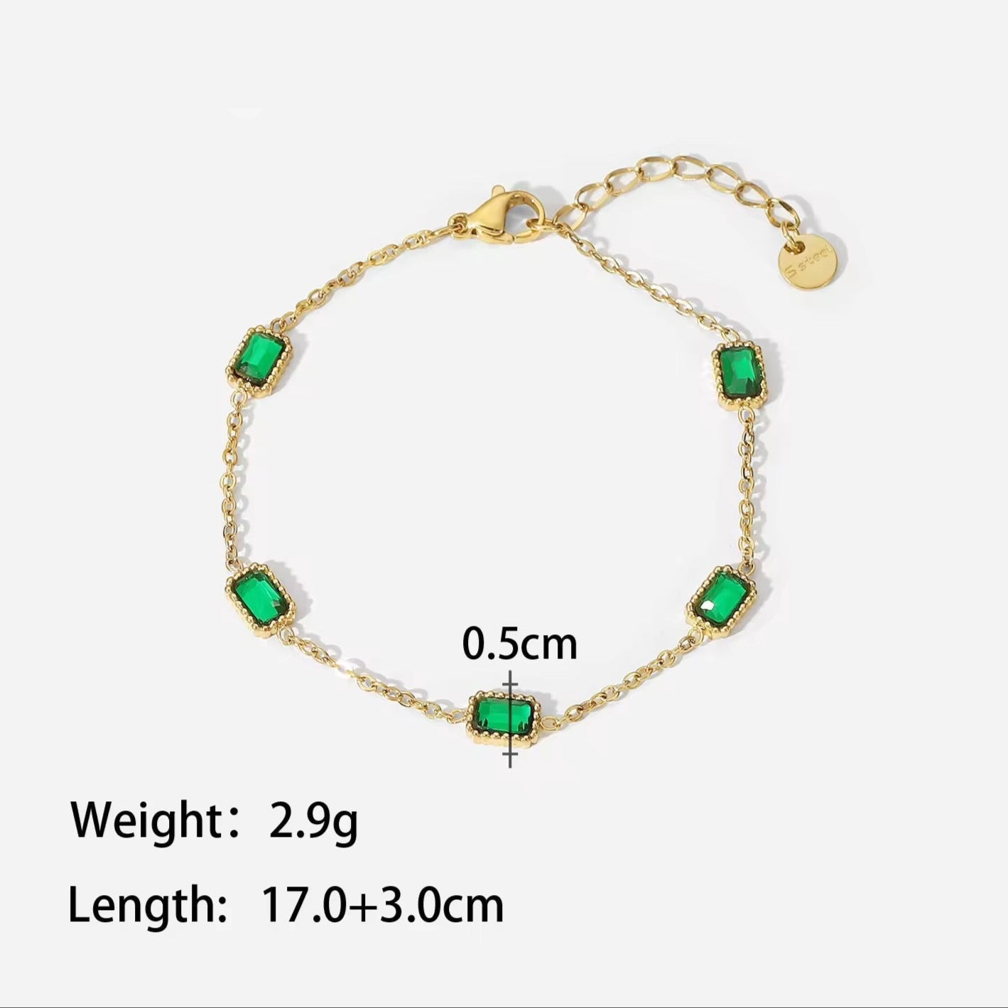 Emerald Chain Bracelet