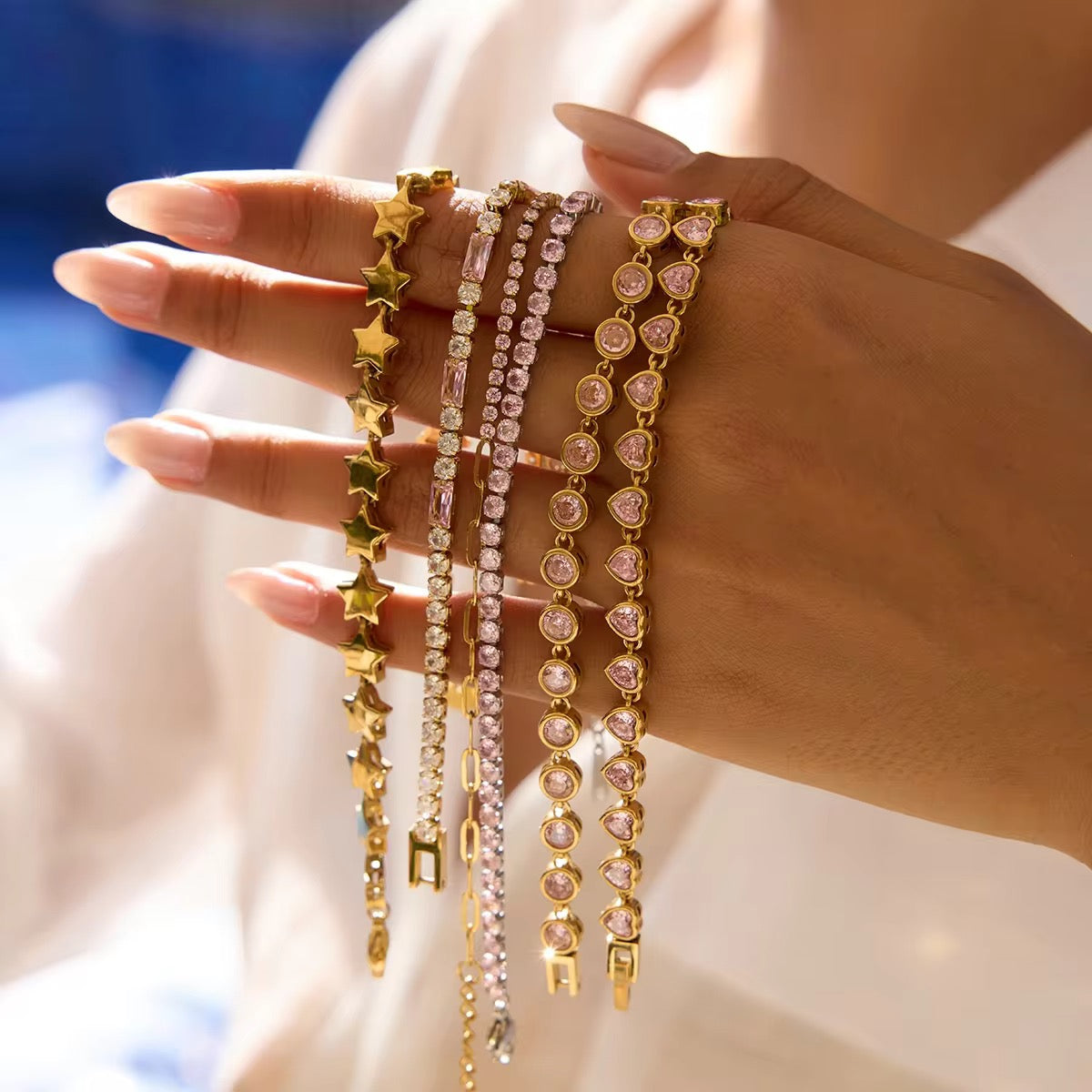 Pink Tennis Bracelet