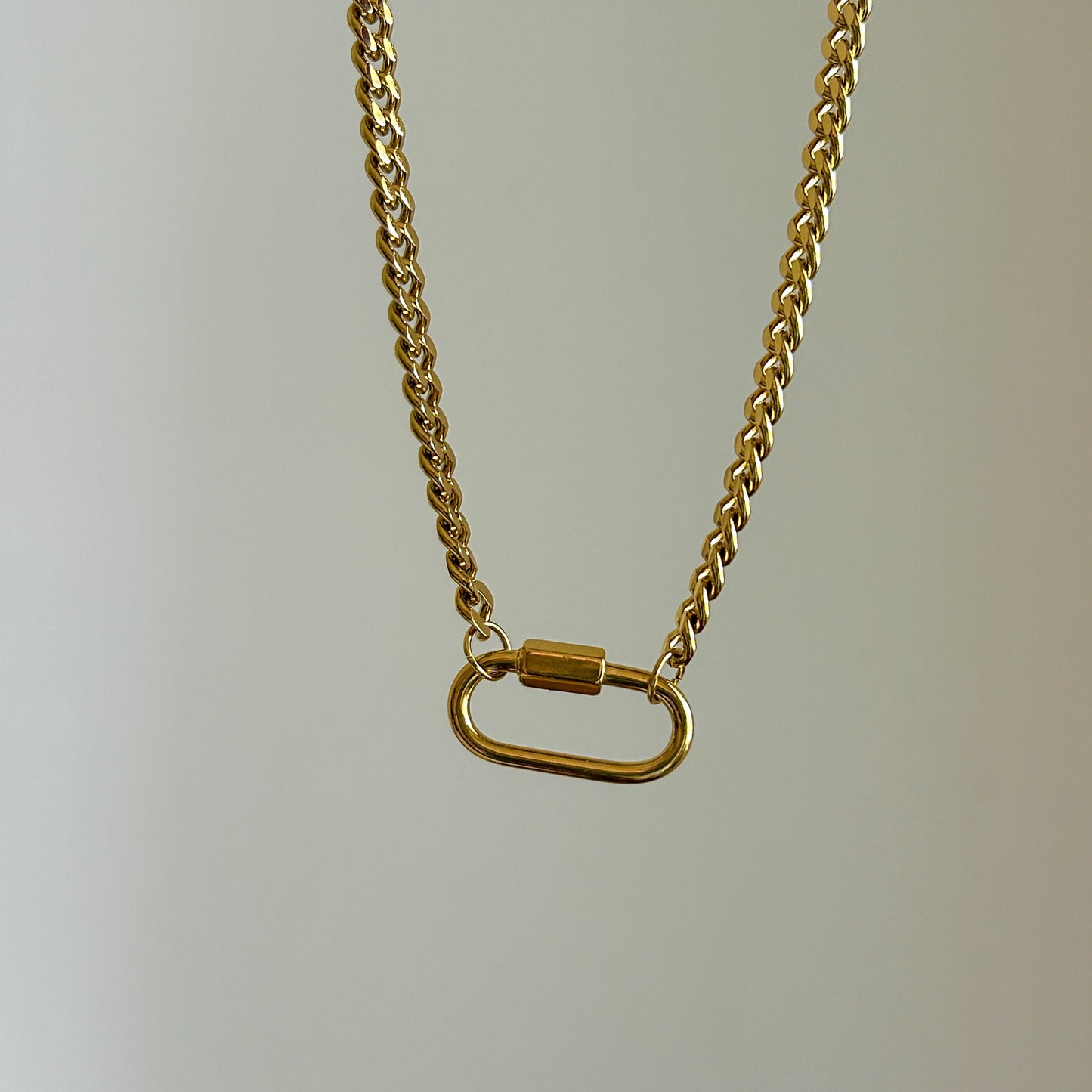 Chubby Carabiner Cuban Necklace