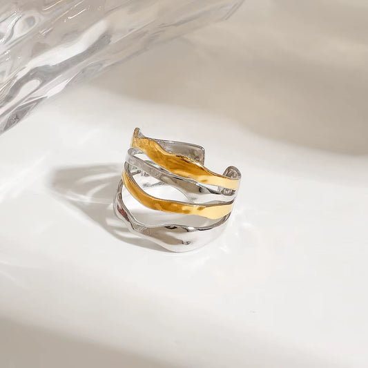 Dual Hammered Ring