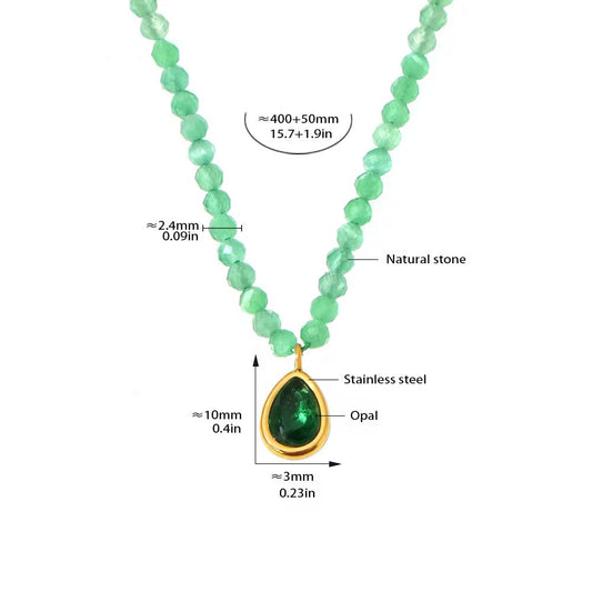 Beaded Emerald Necklace