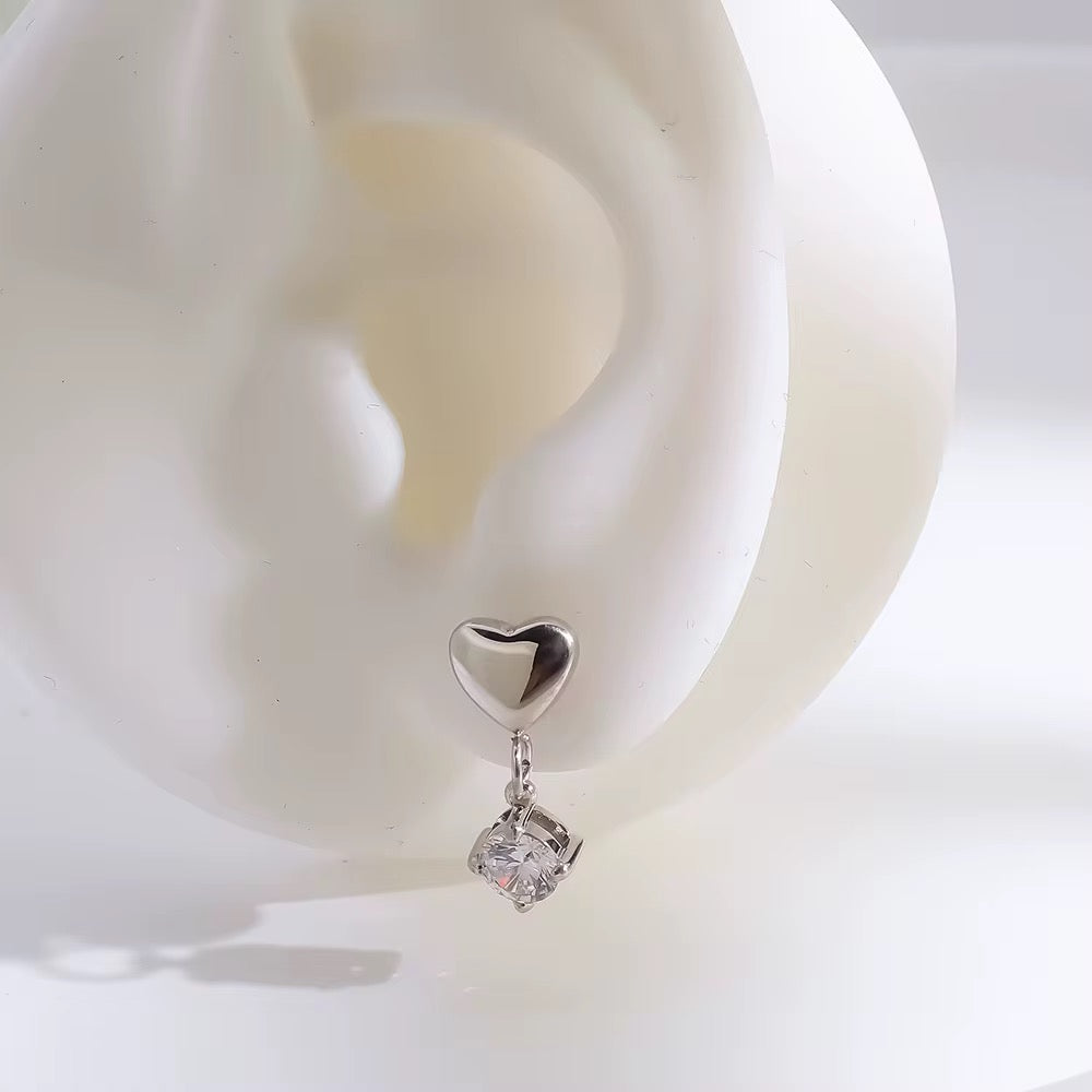 Silver Heart Drops