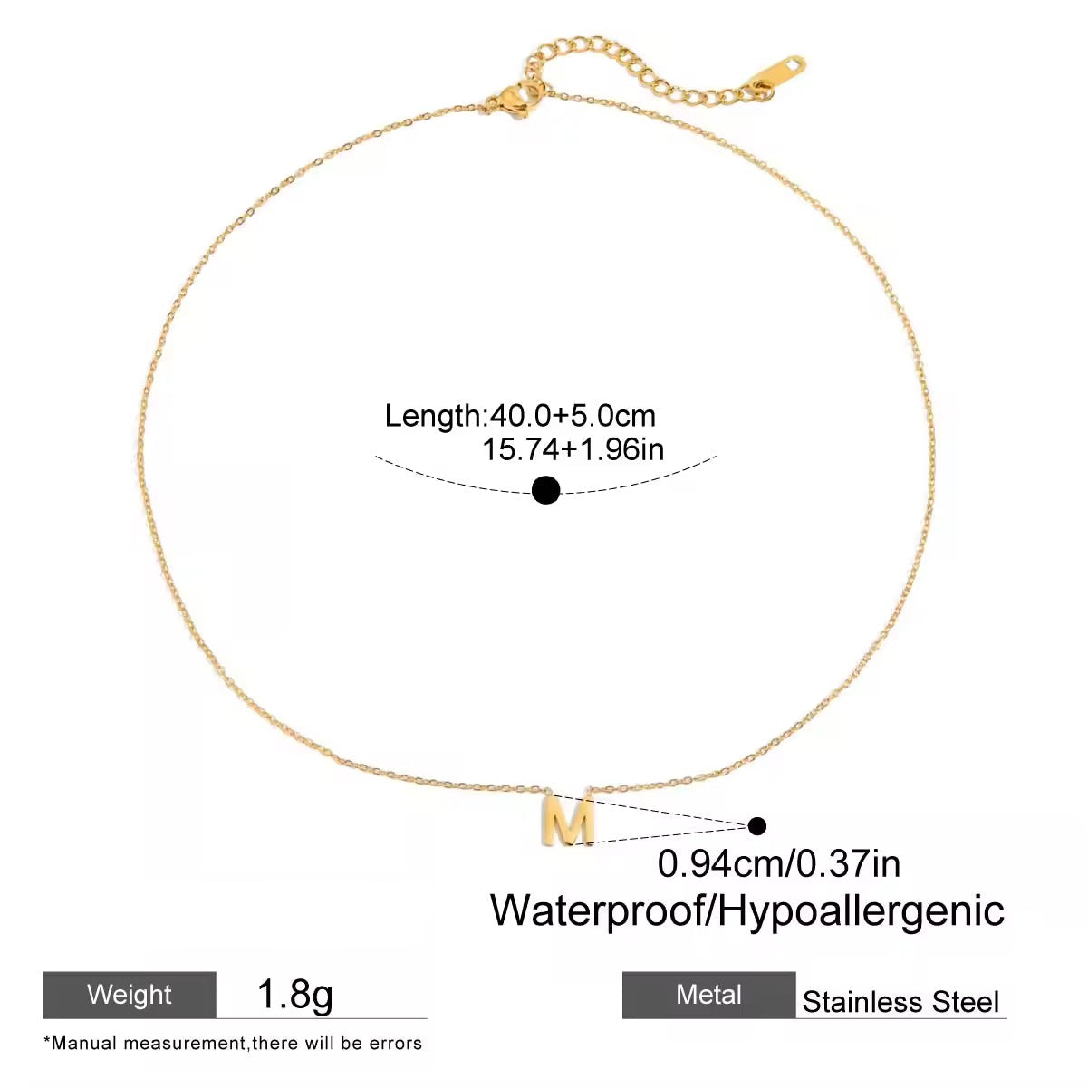 Everyday Letter Chain(Gold)