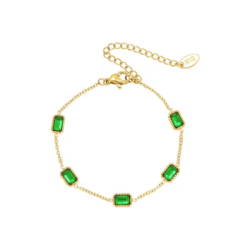 Emerald Chain Bracelet
