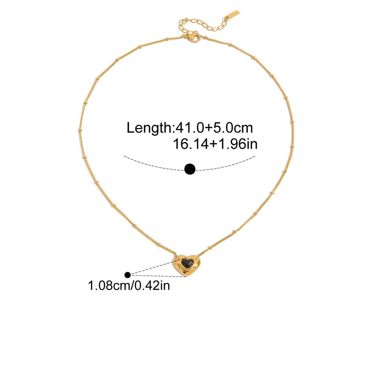Agate Heart Chain