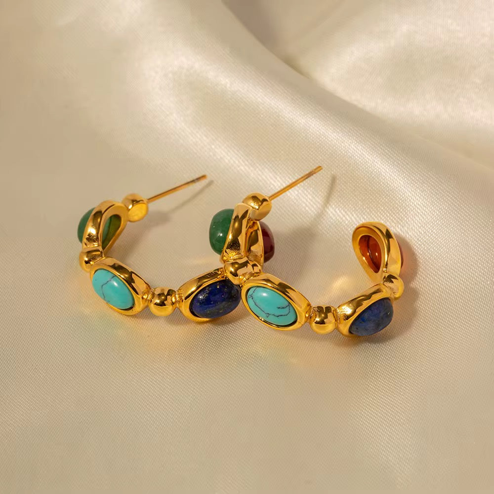 Multi Gem Earrings