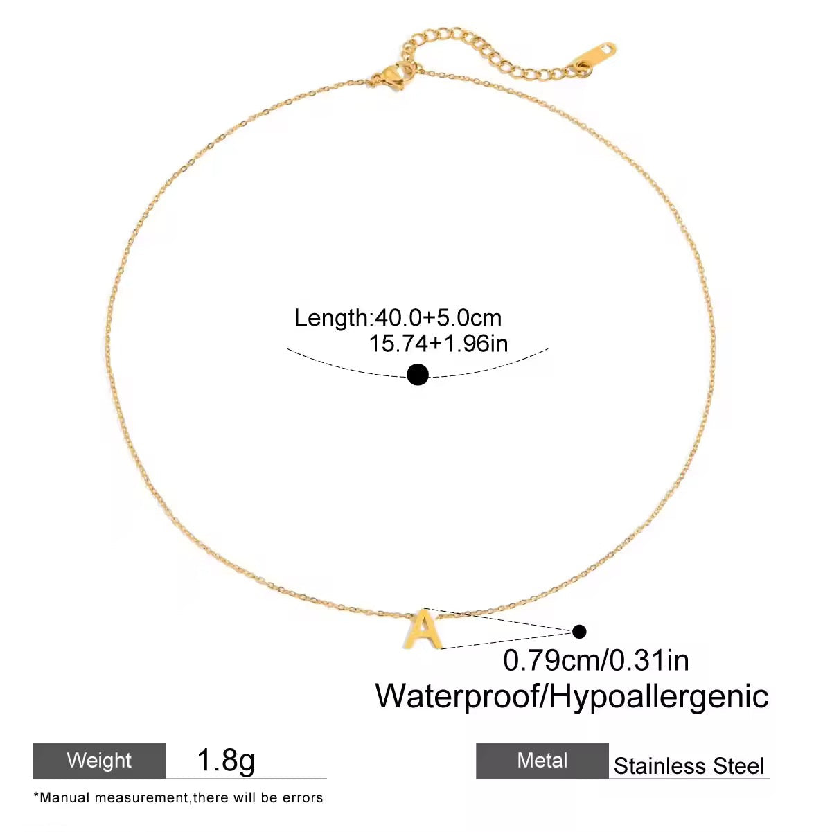 Everyday Letter Chain(Gold)