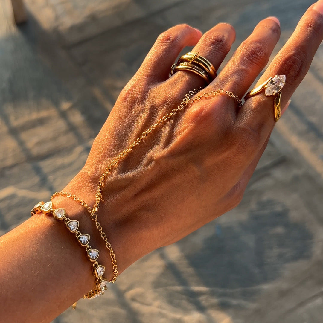 Vintage Heart Tennis Bracelet