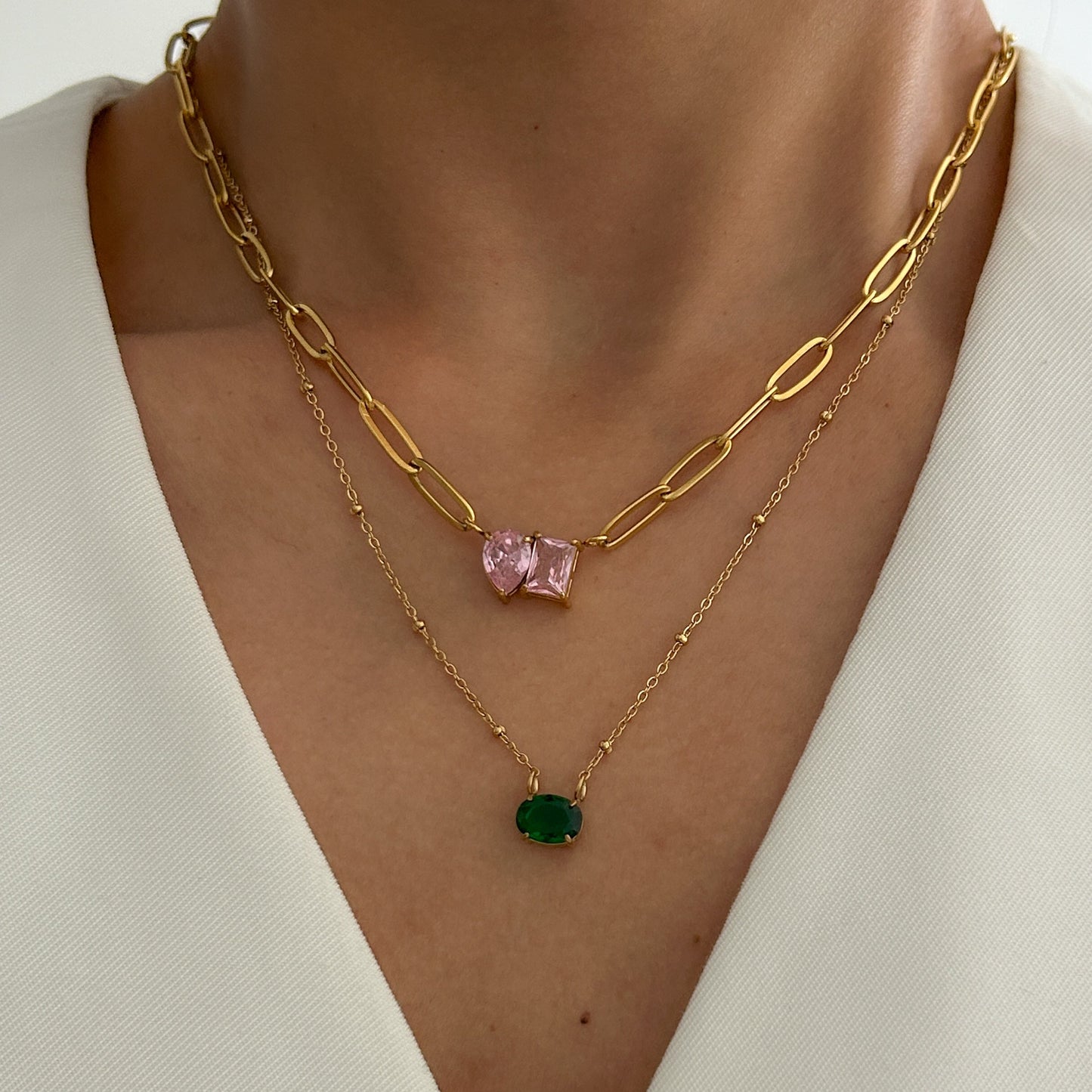 Oval Emerald Chain