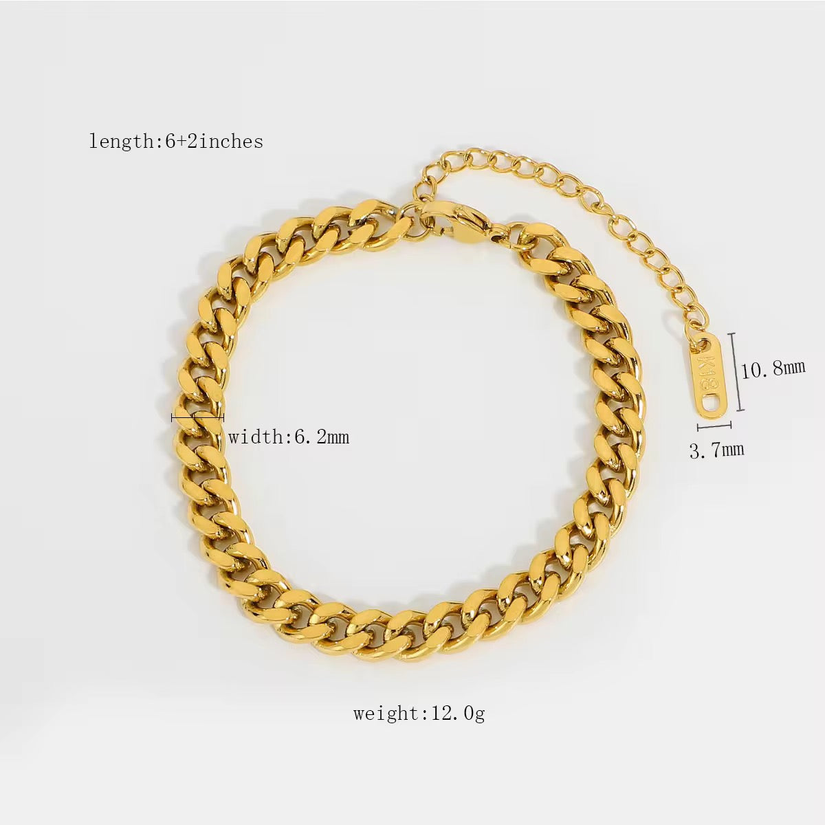 Cuban Multi Charm Bracelet