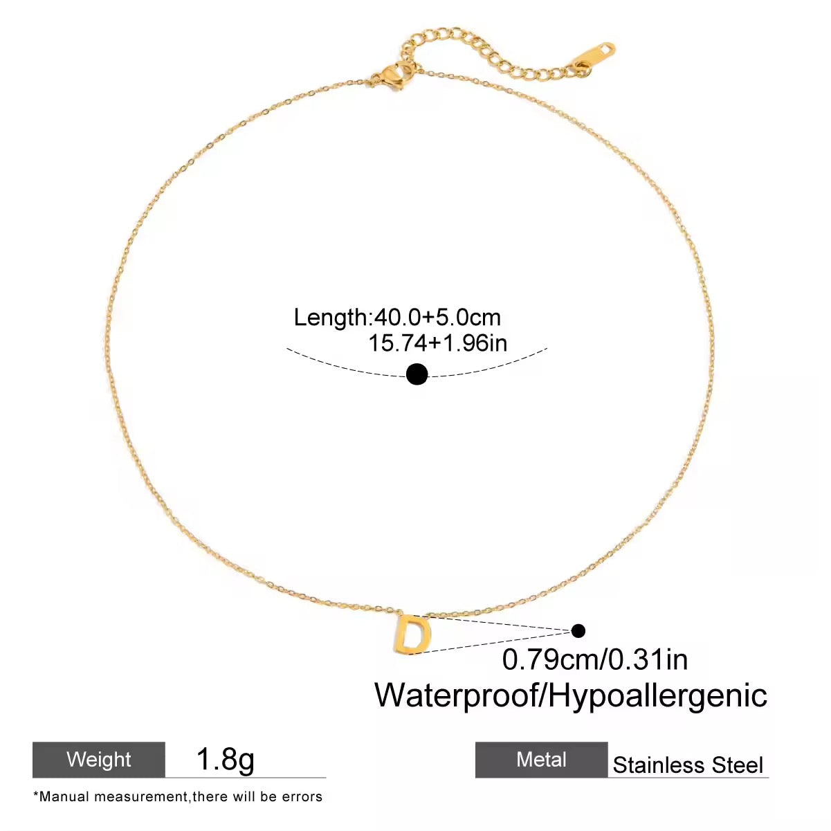 Everyday Letter Chain(Gold)