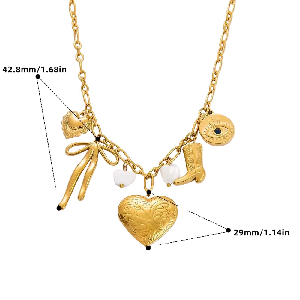 Big Heart Charm Necklace