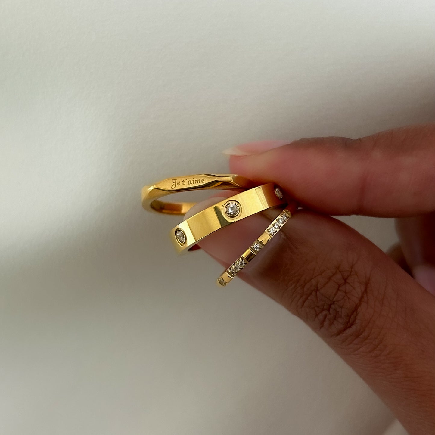 Je t'aime Engraved Ring