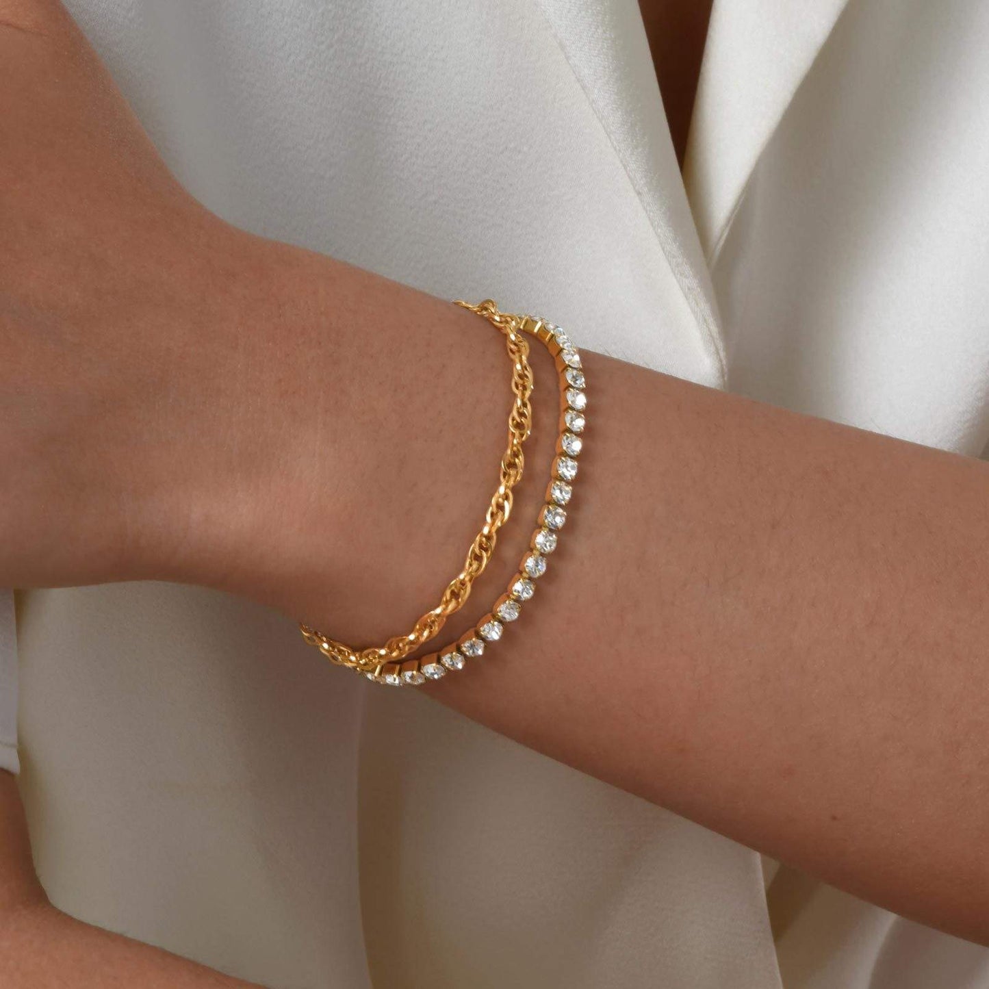 Layered Tennis Bracelet