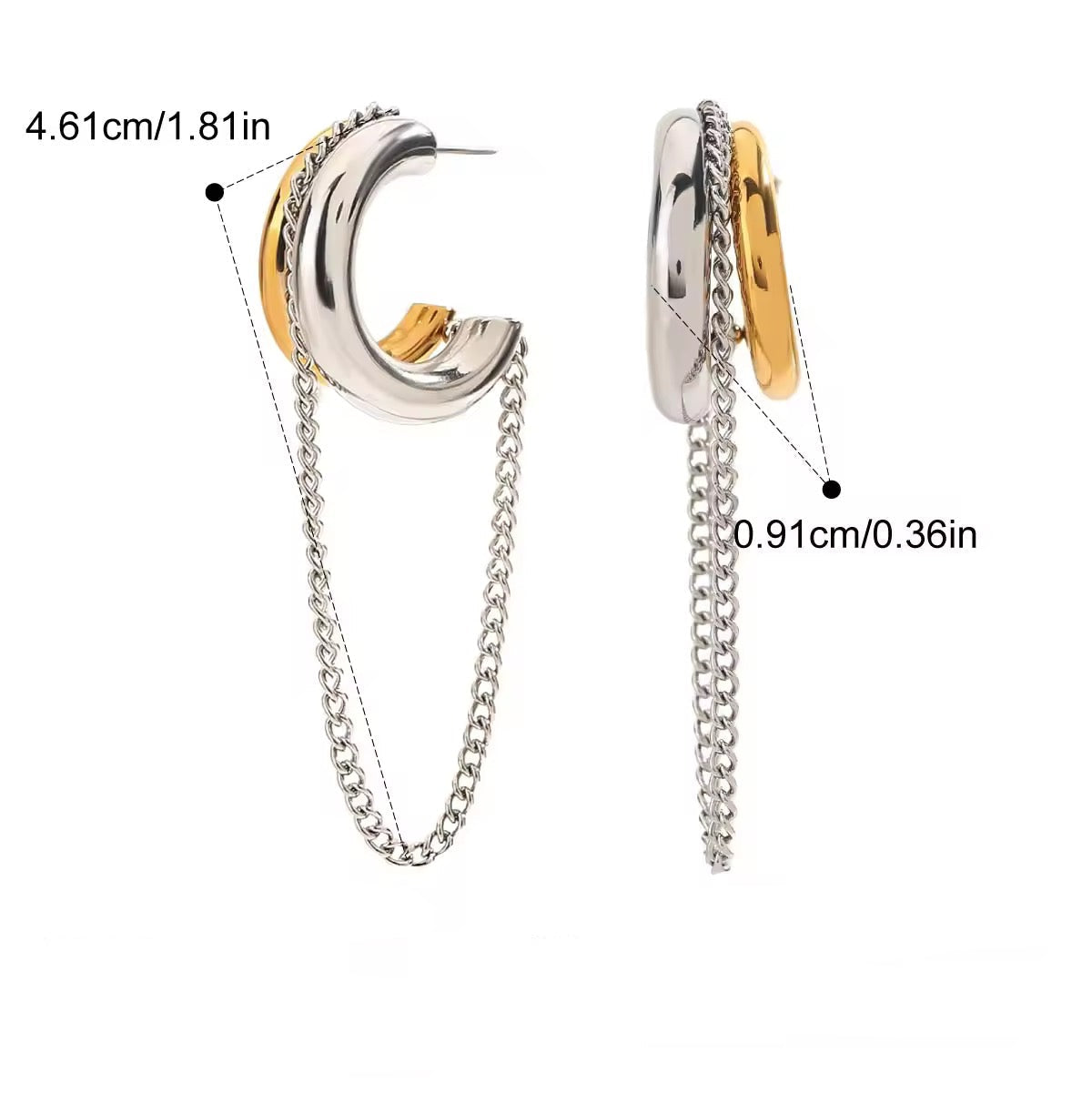 Mixed Chain Earrings
