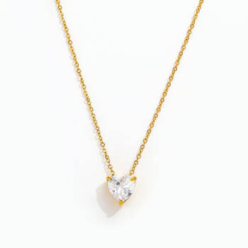 Heart Zircon White