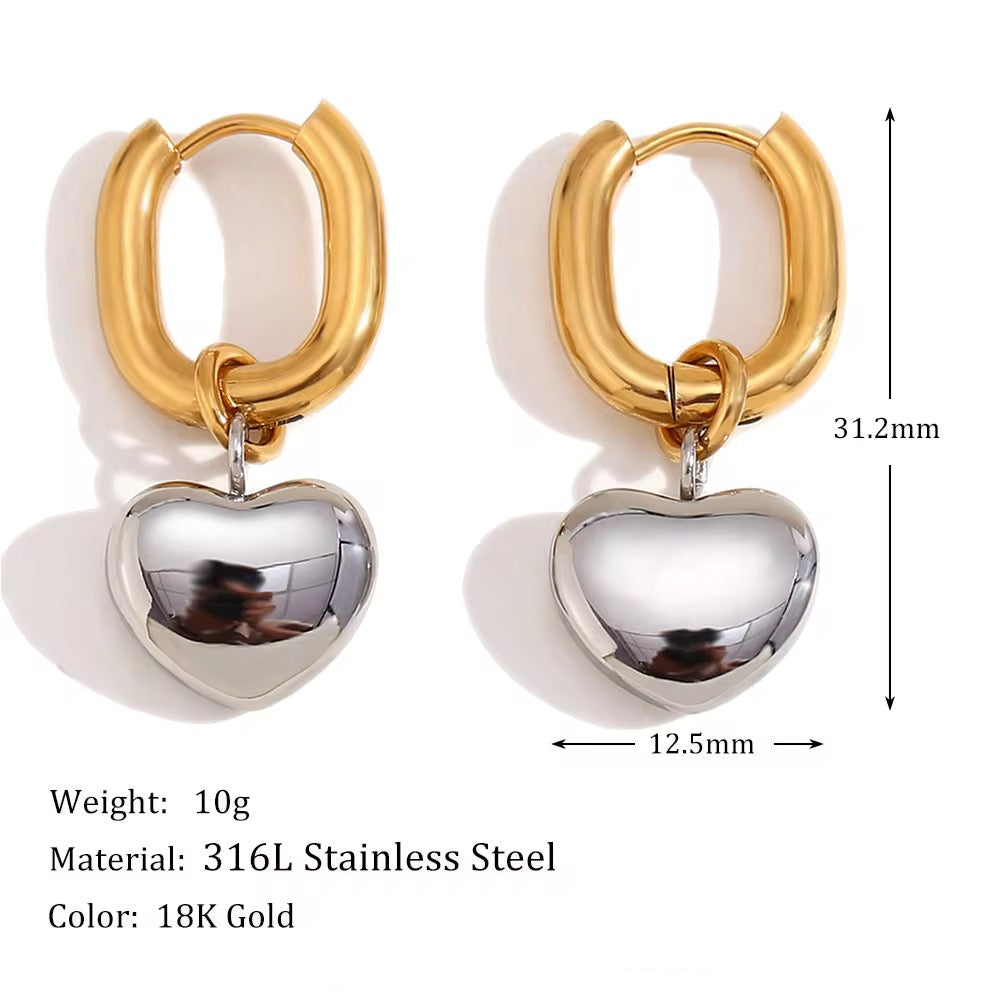 Mixed Heart Earrings