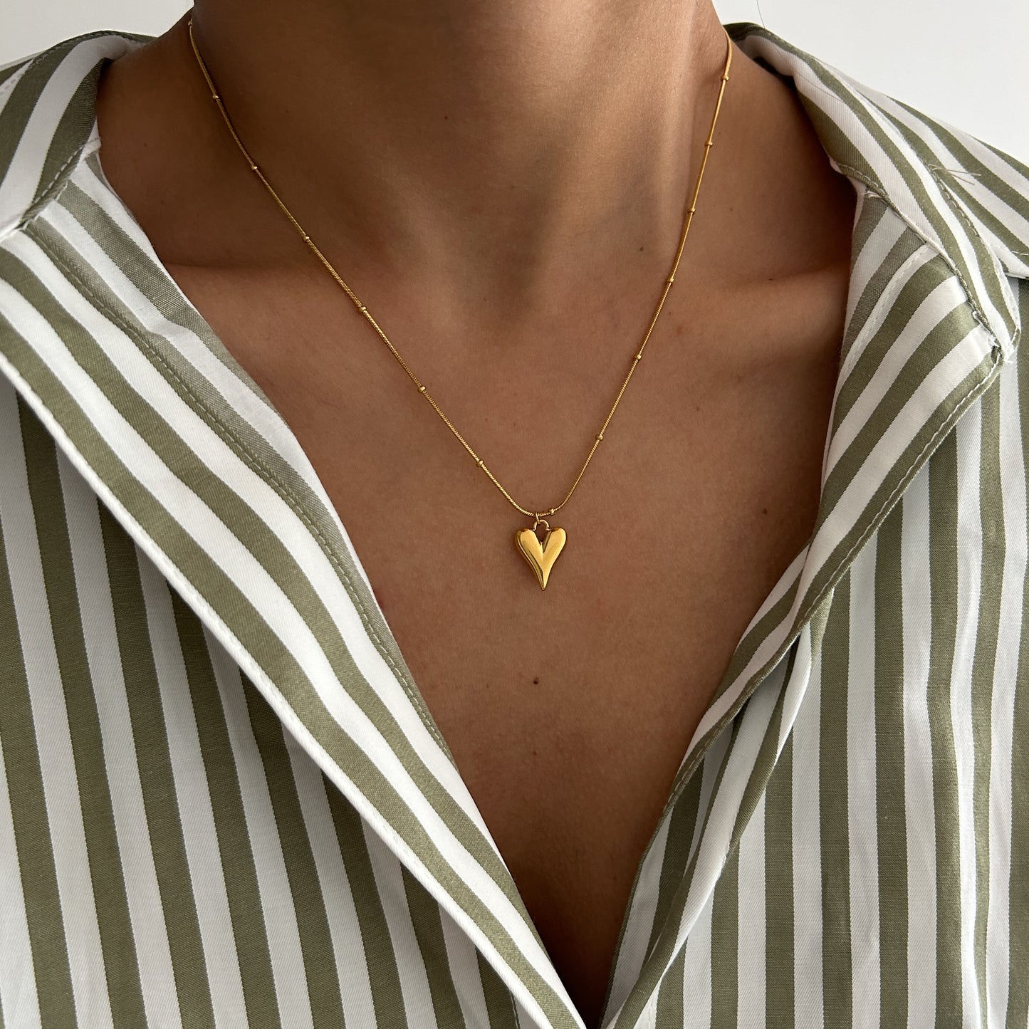 Elongated Heart Necklace