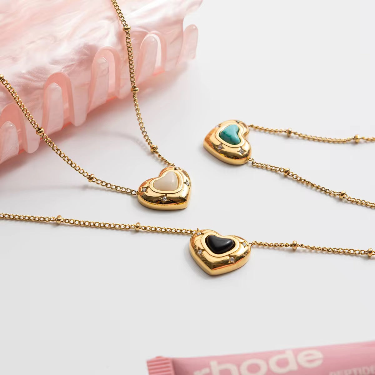 Agate Heart Chain
