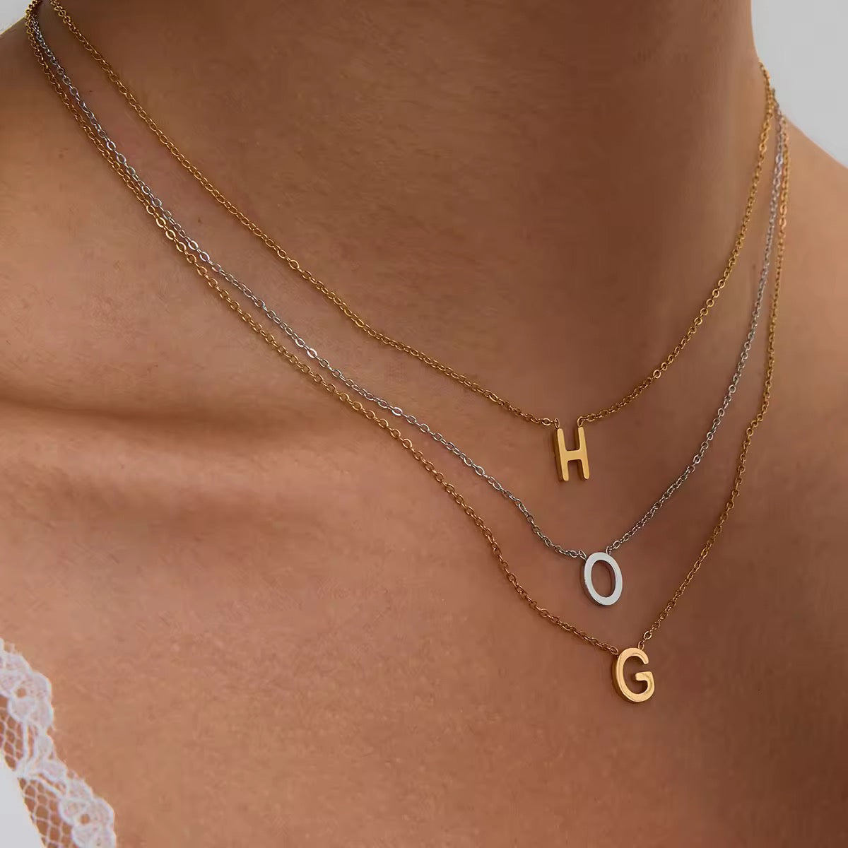 Everyday Letter Chain(Gold)