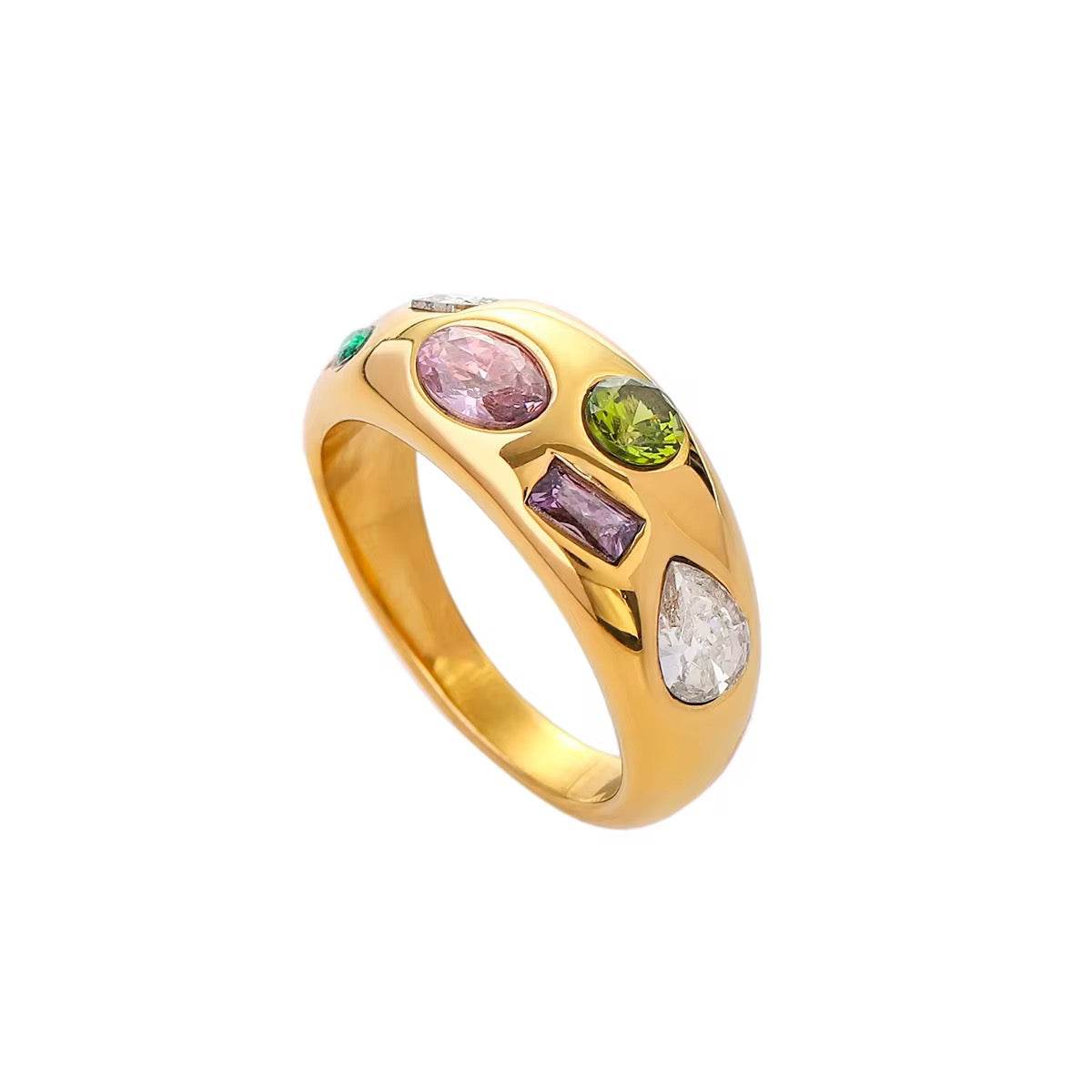 Colourful Gold Ring