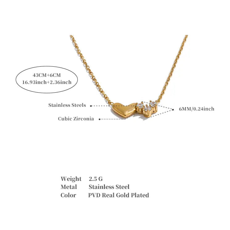 Dainty CZ Heart Chain