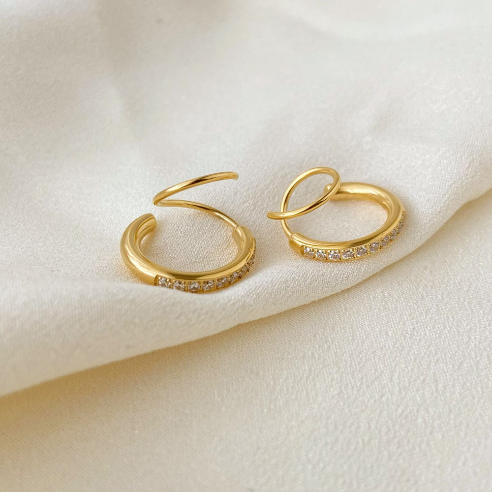 CZ Spiral Earrings