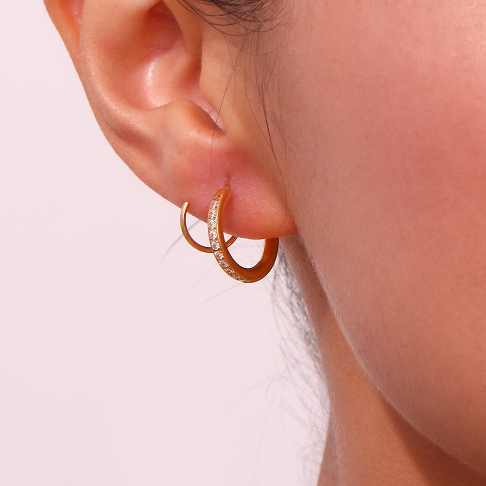 CZ Spiral Earrings