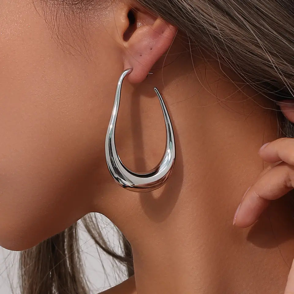 Ellipse Earrings- Silver